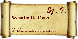 Szabolcsik Ilona névjegykártya