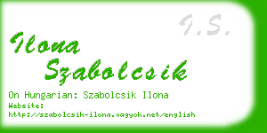 ilona szabolcsik business card